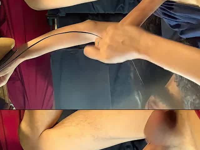 Giant rope of cum blasting from 9 inch monster ramrod. jacking off to ANA FOXXX made me explode DNA!
