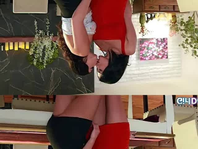 Lesbian babes lick twat on their anniversary