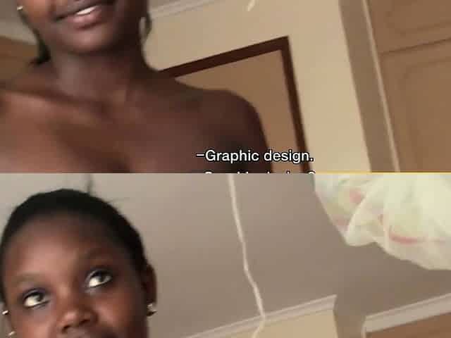 Cute Ebony Amateur Teen Gets Her Hairy Tight Pussy Stretched