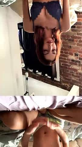 Pretty amateur redhead teen Farrah Flower fucked in public