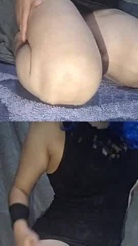 The teacher touches her vagina softly and deliciously and has intensive spurts