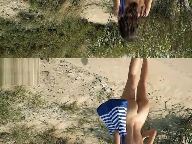 Sex on the Beach! We let a fan Watch - Nudist Amateur MySweetApple