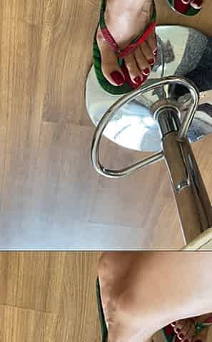Feet with Colored Nails