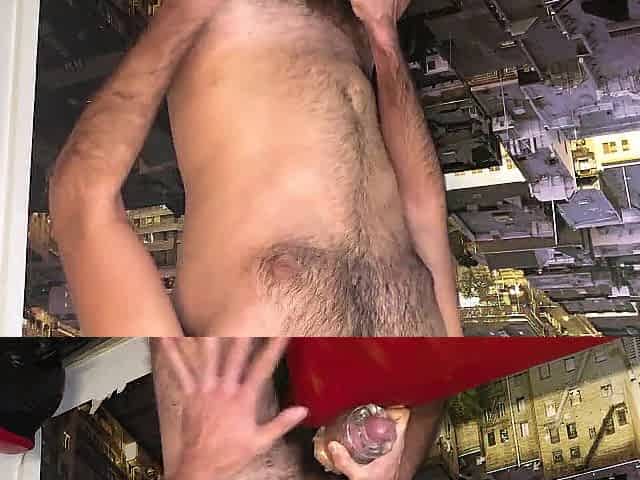 Slender virgin male got EXHAUSTED during his 1st Flashlight bang