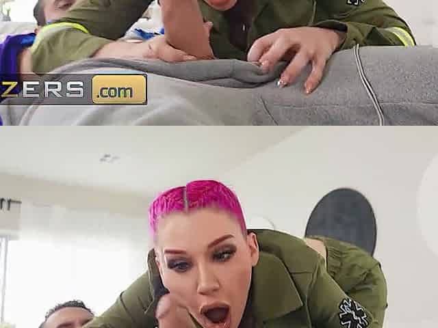 BRAZZERS - Chloe Surreal Gets Caught By Lily Lou And Joins Her For A Steamy Paramedic 3some