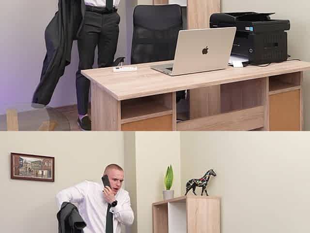 Sam the Boss Fucked His Secretary in the Ass in the Office in Front of His Colleagues
