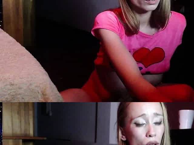 Small titted teen babe riding big Rocco Siffredi cock