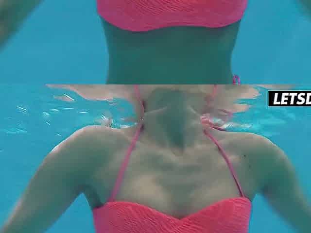 Underwater Fetish Sex with Bianca Ferrero & Large Wang Boyfriend - LETSDOEIT