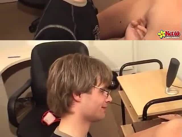 Skinny Dutch Brunette Fucks A Geeky Guy