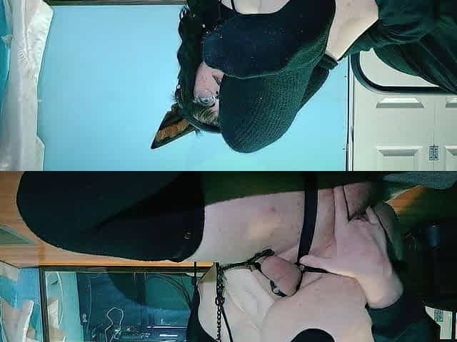 Dumb sissy SQUIRTS on tentacle sex toy!
