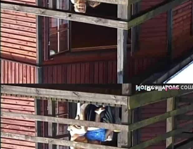 Hot busty outdoor blonde fucked on the farm