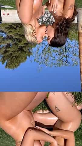 Jameliz And Demi Dior Lesbian Sluts Kiss Passionately