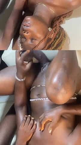 Deepthrusting Her Wet Juicy Pussy with a Giant Dido Before Taking His BBC