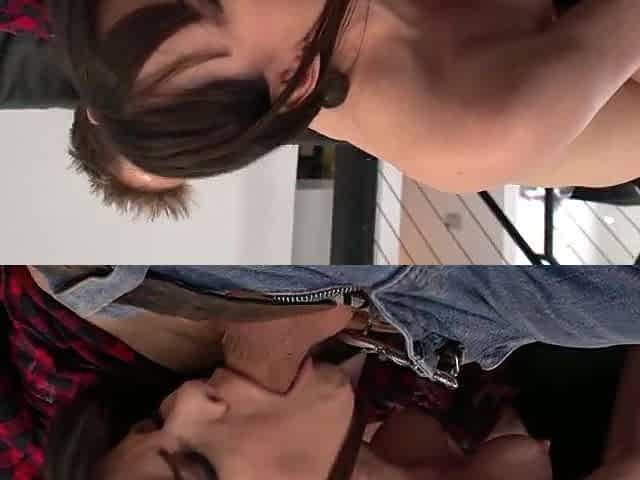 SLENDER BITCH SCREWED IN THE BOOTY BY A LARGE DONG