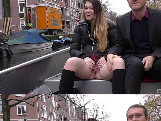 Fantasy anal sex with a cute girl after she enjoys the dick in public