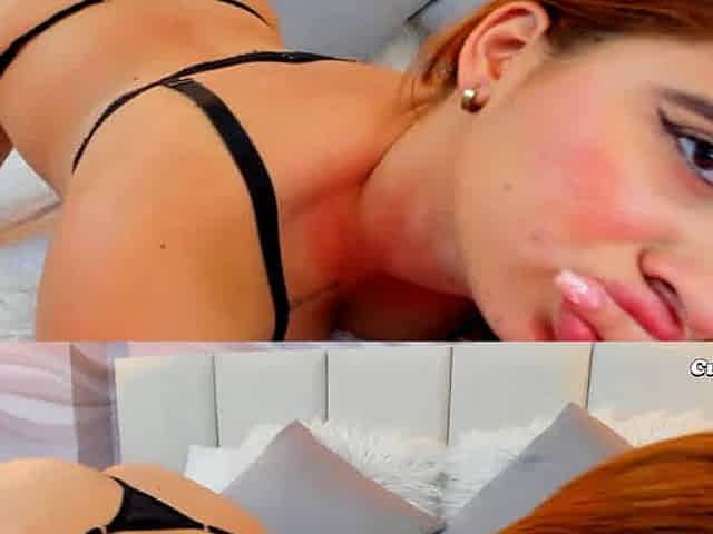 Seductive Redhead Playing Herself