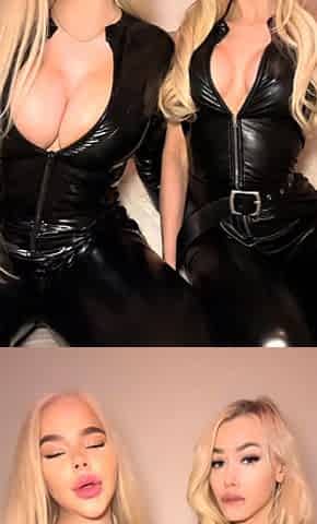 Super hot busty blonde babe fucks a big dick on webcam