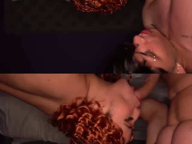 Passionate late night fuck with a curvy redhead