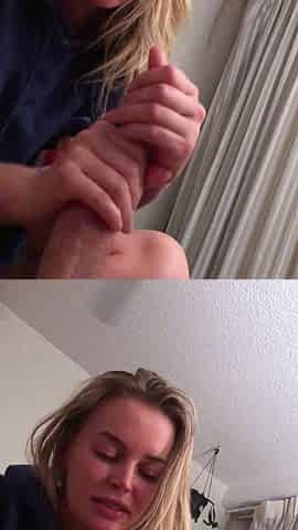 Amateur Blonde Blowjob CIM