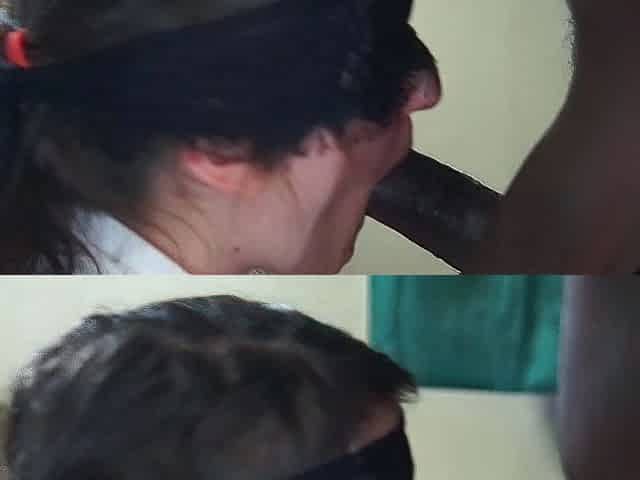 Brunette Slut Gives Blowjob To Big Cock Outdoors