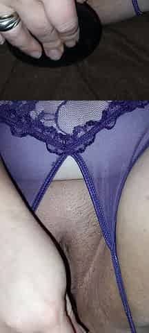Hairy MILF Pussy Stretched by BBC Dildo - Natural Bush Close up POV