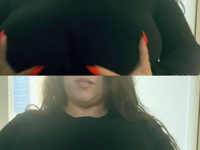 Hot amateur shakes her big boobs