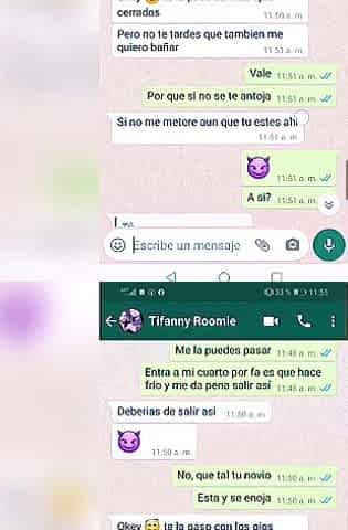 Rommie me pasa la toalla y me la termino cogiendo, haciendo facial y lluvia dorada