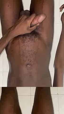 Wanking in a public bath