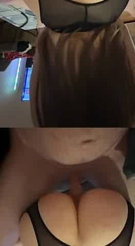 After the shift ends she climbs on top for a private dick ride at home