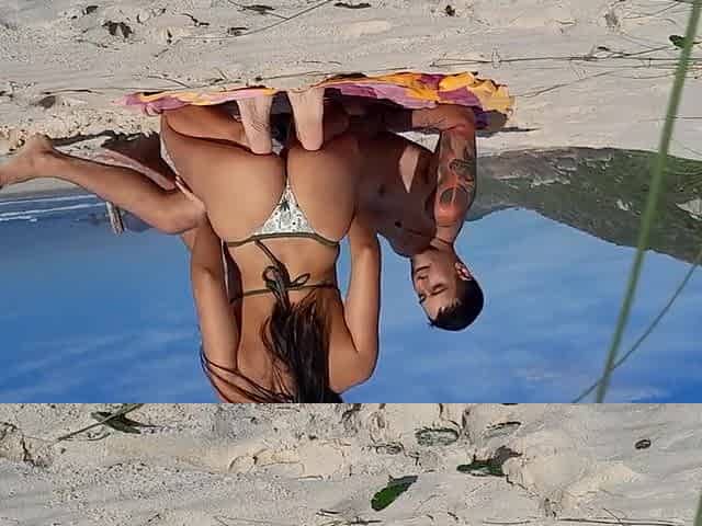 Hot Couple On The Public Beach