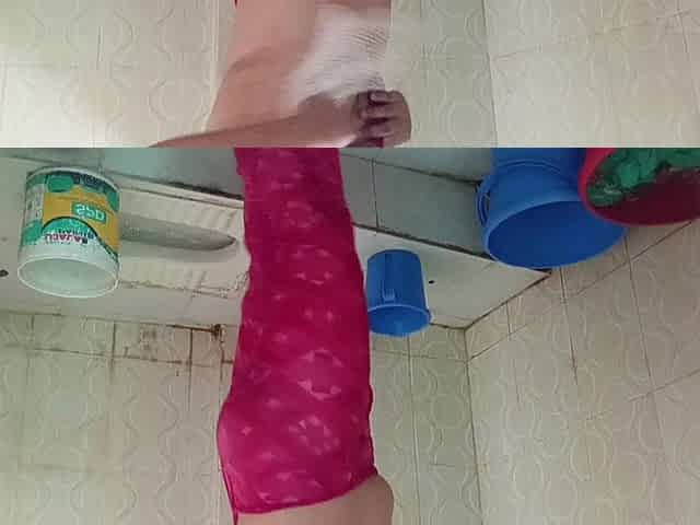 Bhabhi Change Her Dress in Hotel Washroom