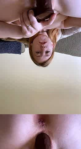 Amateur redhead poses and masturbates with toys