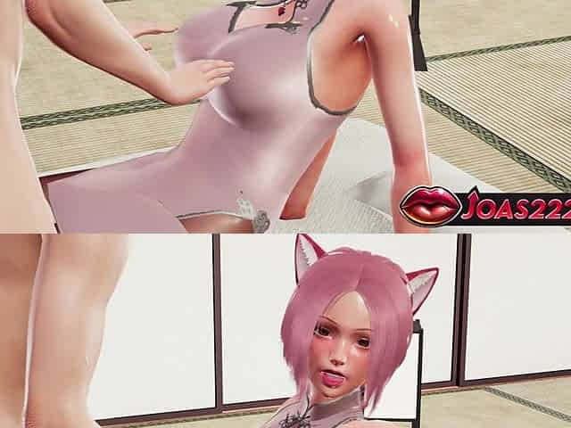 Sexy Riku Kitty Cosplay 3D Hentai - Big Tits Massage, Intense Pussy Licking Close-Up, Fingering Squirt