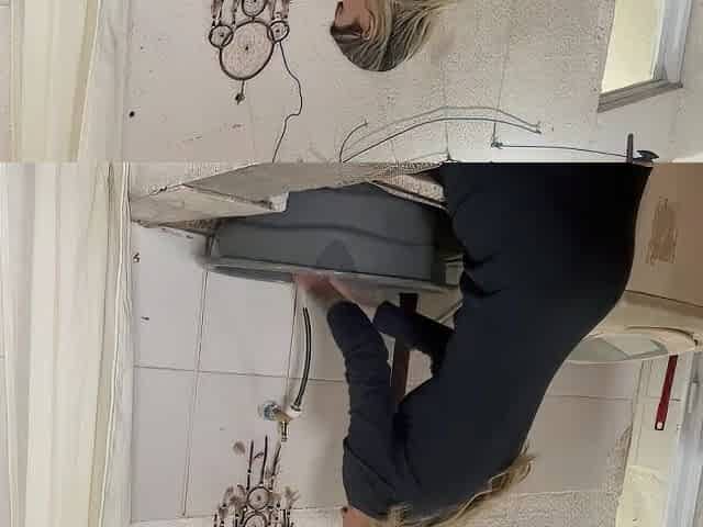 Sex in the laundry room with cum in the butt