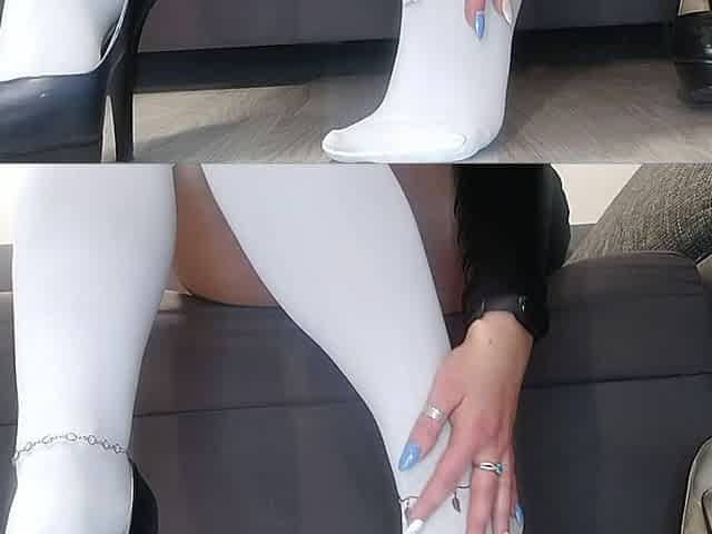 (78) White Nylon Fetish