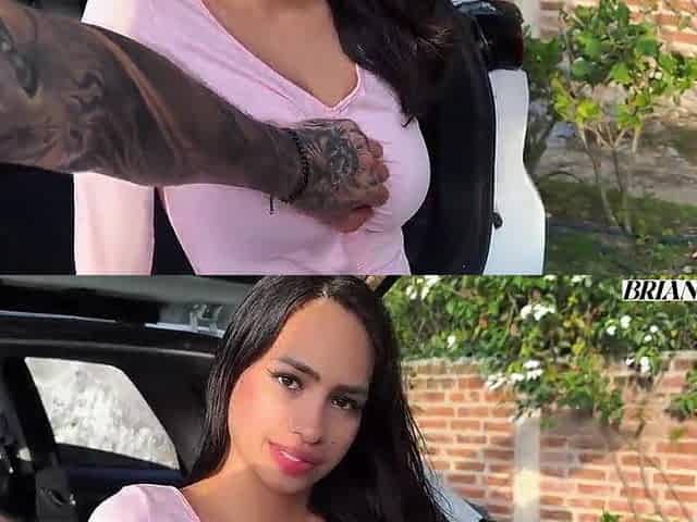 Large natural bazookas and gorgeous face of Colombian Caro Moncada - Brian Evansx