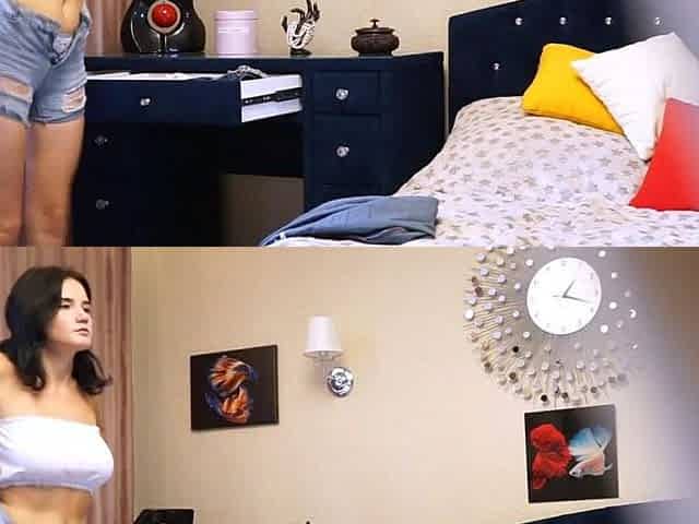 Sexy teen on spy cam