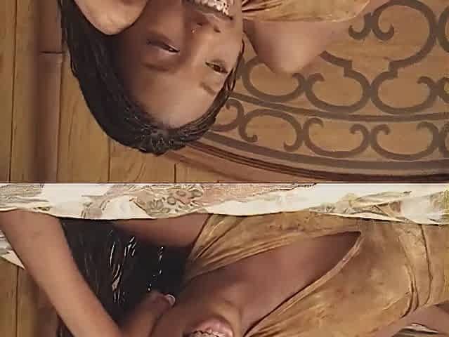 Black girl with tiny melons likes to suck weenie and get creamed
