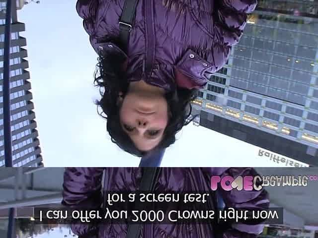 Love Creampie on street screwed in public place for money