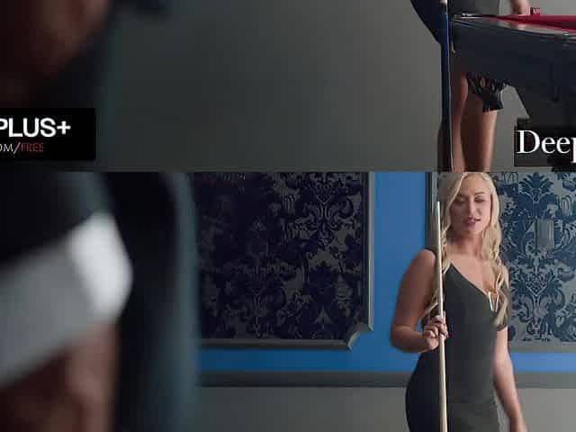 Blake Blossom's Strip Billiards: Blonde Beauty & Black Cock