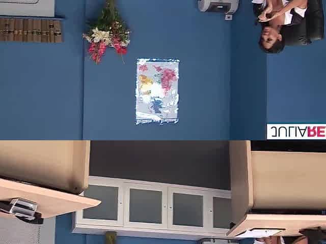 Sexy gals bow over as they get drilled by a giant knob in turns