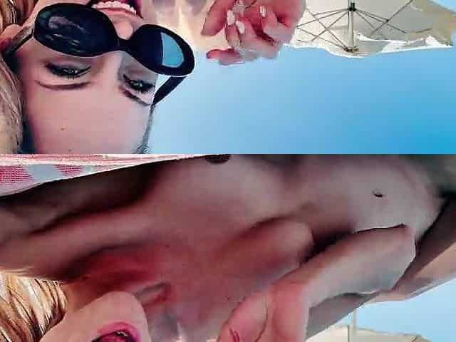 Relaxing at the nudist beach
