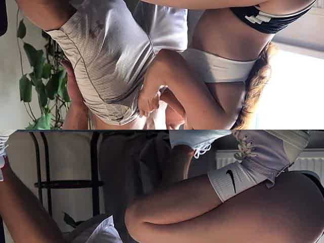 Fuck In Sneakers & Workout Clothes , Fit Couple Wanted Home