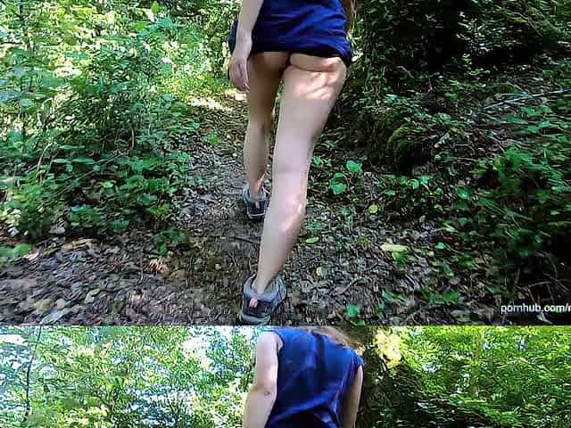 Public bang in the forest