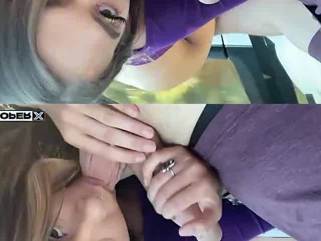 Tiny Amateur Banging In Self Driving Tesla - Bailey Base - Luke Cooper