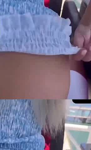 Wife get fucked in the air by black bull