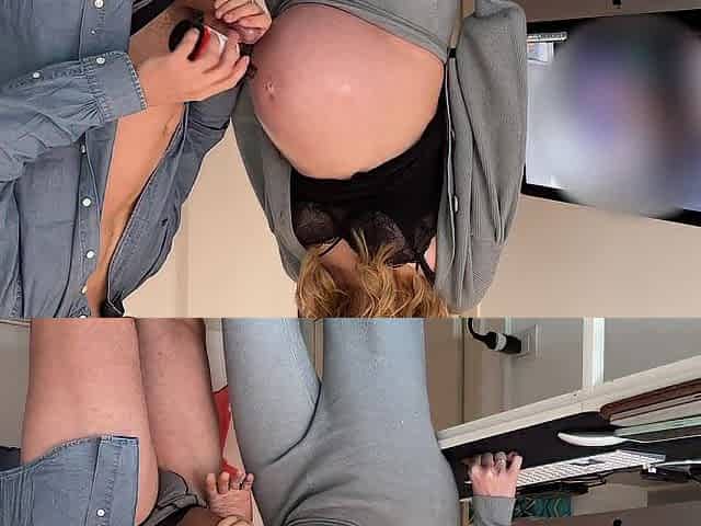 MY PREGGY WIFE DRILLED WHILST WATCHING PORN