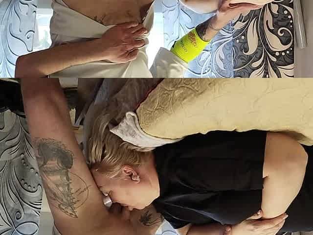 I Jerk off My Dick and Fuck My Girlfriend in My Mouth to Cum on Her