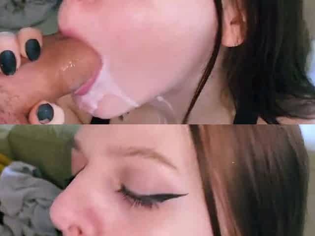 Blowjob Creampie with Russian Teen