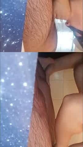 HORNY MILF GIVES NEIGHBOR A BLOWJOB IN THE SHOWER